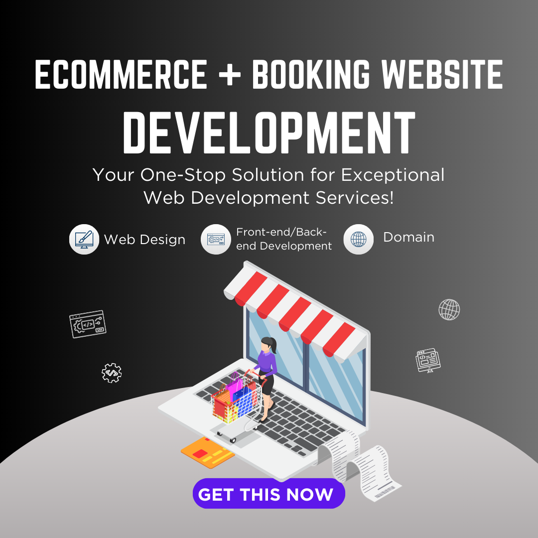 ECOMMERCE + BOOKING WEBSITE DEVELOPMENT